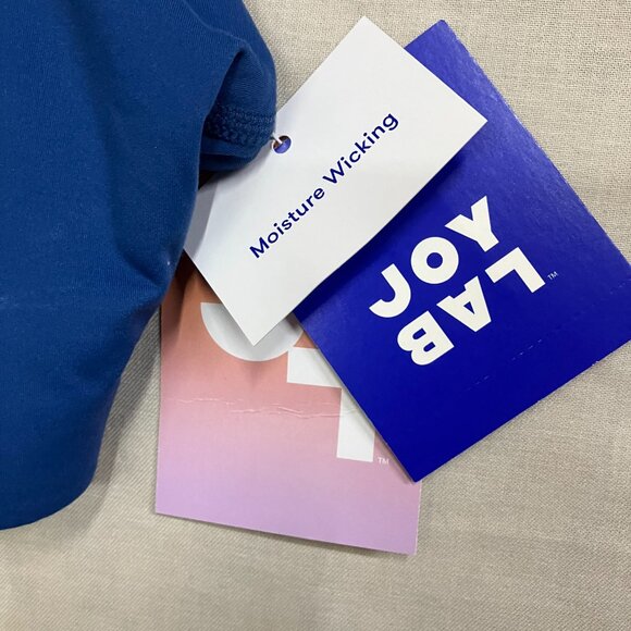 WT JoyLab Women's L Deep Sea Blue Strappy Athletic Sports Bra Removable Pads - Picture 5 of 13